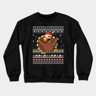 Thanksgiving Turkey Ugly Christmas Sweater Crewneck Sweatshirt